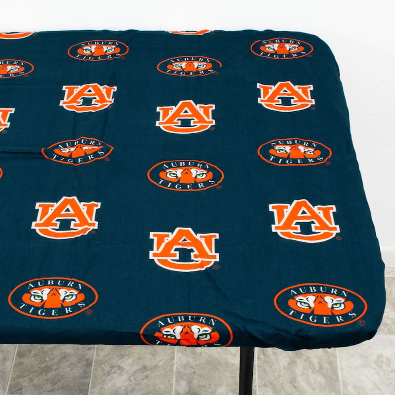 Auburn Tigers Tailgate Fitted Tablecloth, 33" x 33", Card Table