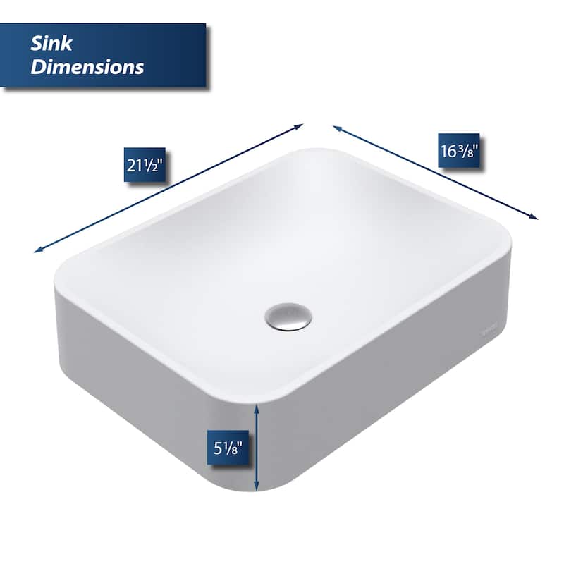 Karran Sea Crest Quartz 22 inch Bathroom Vessel Sink