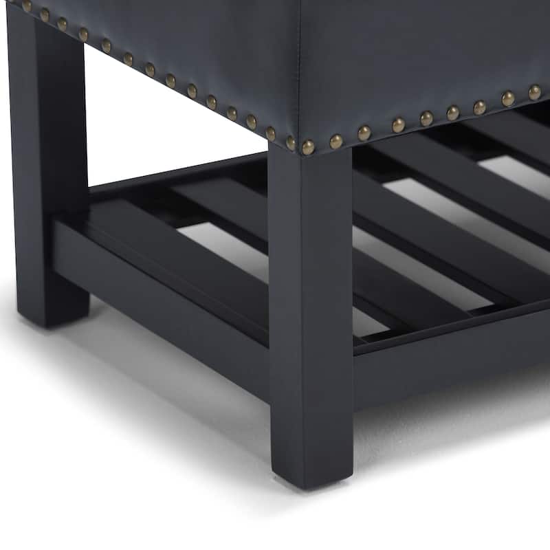 WYNDENHALL Riley 43 inch Wide Rectangle Ottoman Bench - 43 W x 17 D x 19 H