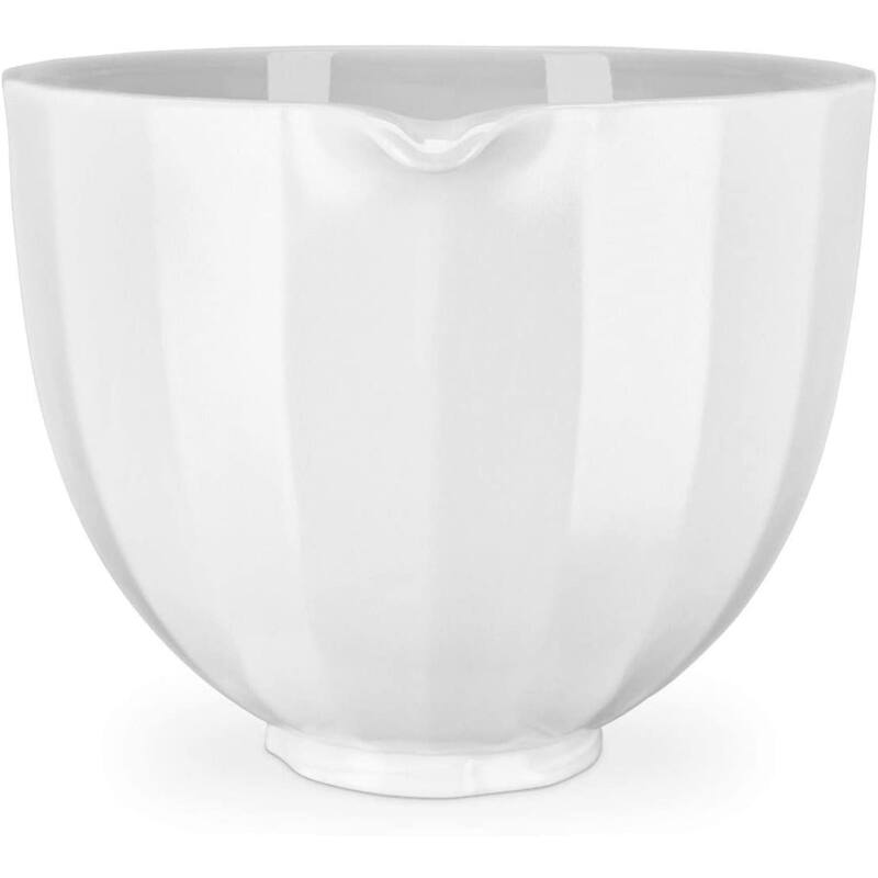 KitchenAid 5 Quart Ceramic Bowl, White Shell