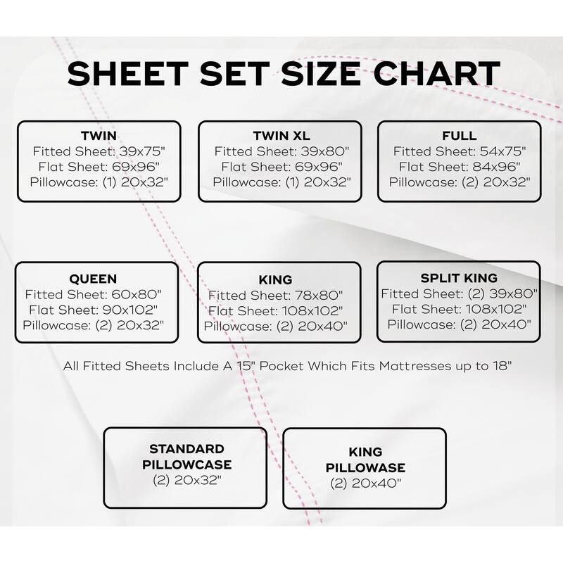 SCOUT Pick Stitch Cotton Percale Sheet Set