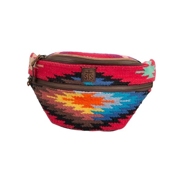 multi colored fanny pack