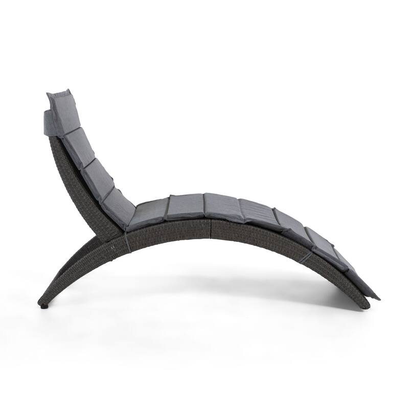 Sion Contemporary Wicker Curved Outdoor Lounger by M&L Co.