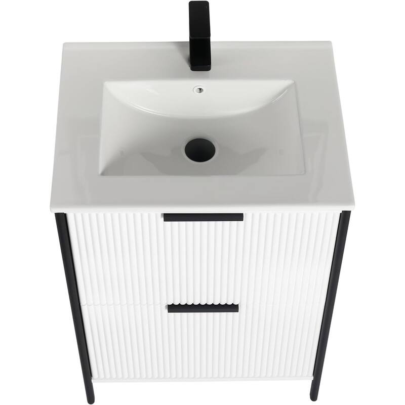 Blossom 24 Inch All Wood Freestanding Bathroom Vanity with Sink