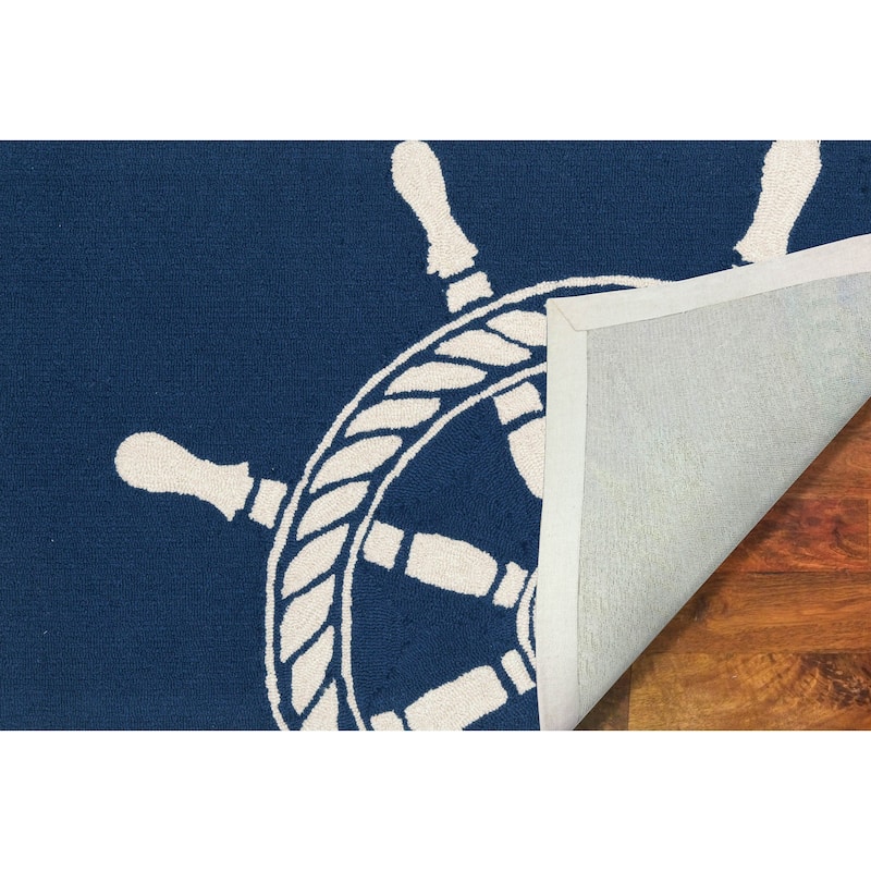 Liora Manne Frontporch Ship Wheel Indoor/Outdoor Rug - 2'6" x 4'