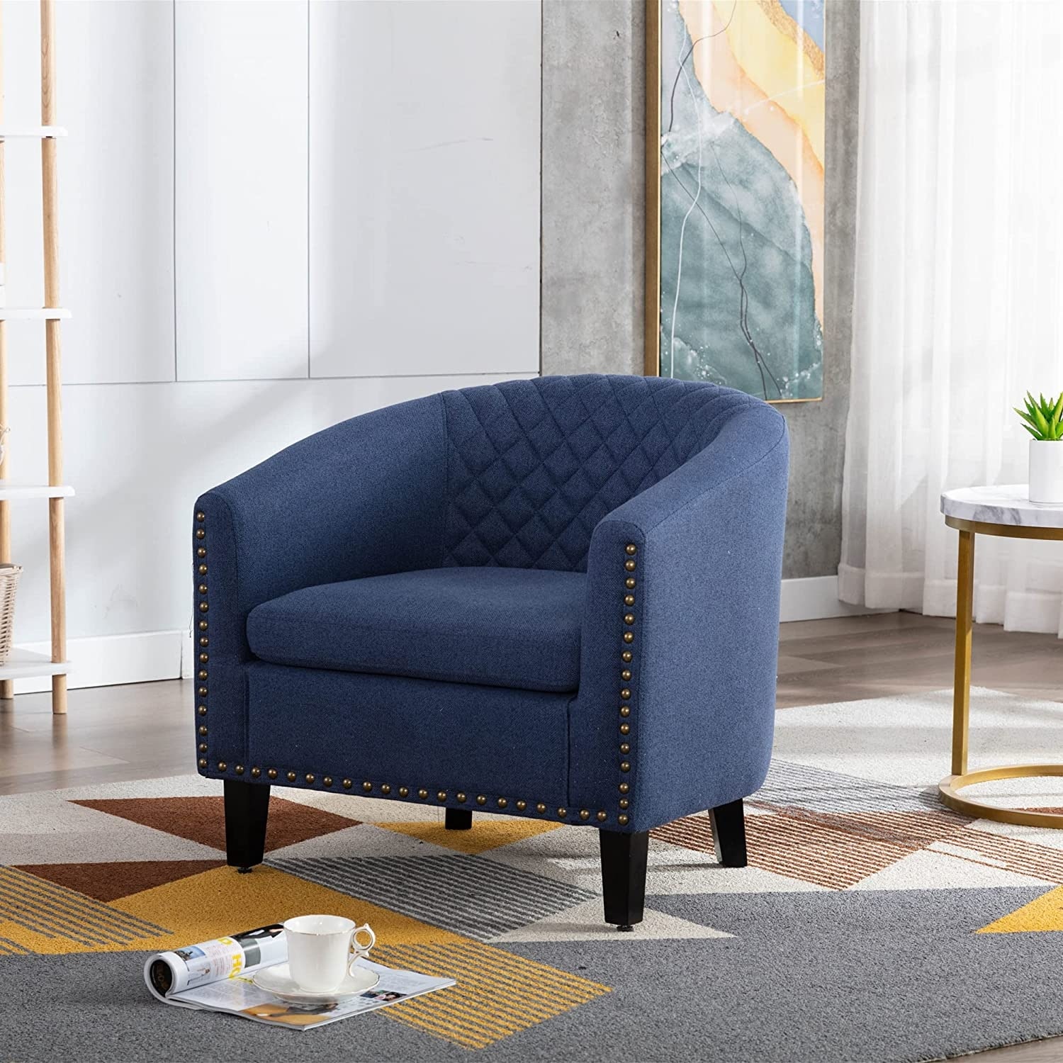 Navy new arrivals linen chair