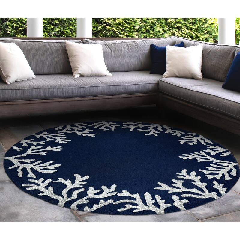 Liora Manne Capri Coral Border Indoor/Outdoor Rug