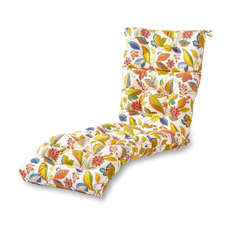 Esprit Floral 72-inch Outdoor Chaise Lounger Cushion