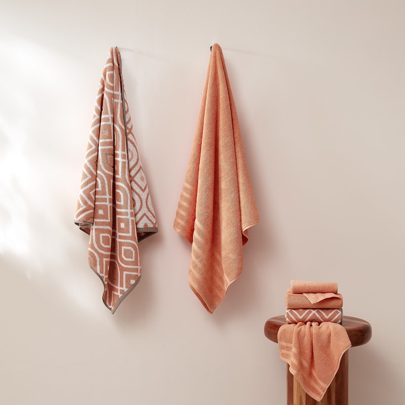 Modern Threads 6-Piece Yarn Dyed Oxford Towel Set