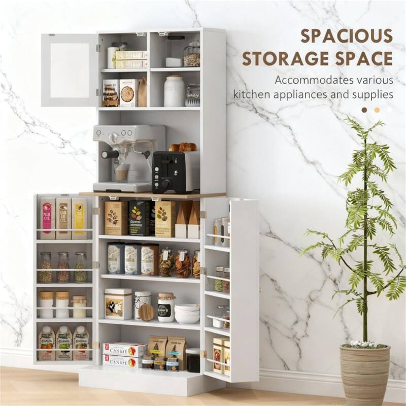 Microwave Cabinet,Tall Kitchen Pantry Cabinet,Kitchen Hutch