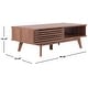 preview thumbnail 30 of 34, SAFAVIEH Rori Mid-Century 1-Shelf Walnut Coffee Table - 46" W x 23" D x 16" H