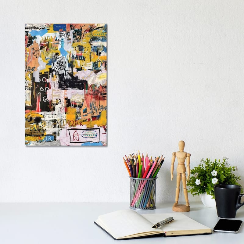 iCanvas 'Basquiat World' by PinkPankPunk Canvas Print - 12x8x0.75