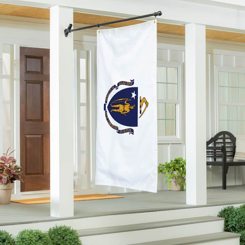 State of Massachusetts Double Sided Estate Flag w/ 2 Grommets, 3'x5' - Multi
