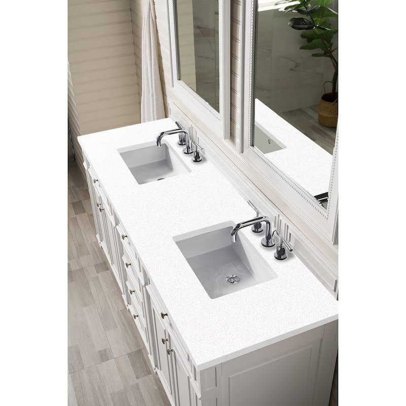 James Martin Vanities Bristol 72" Double Vanity, Bright White