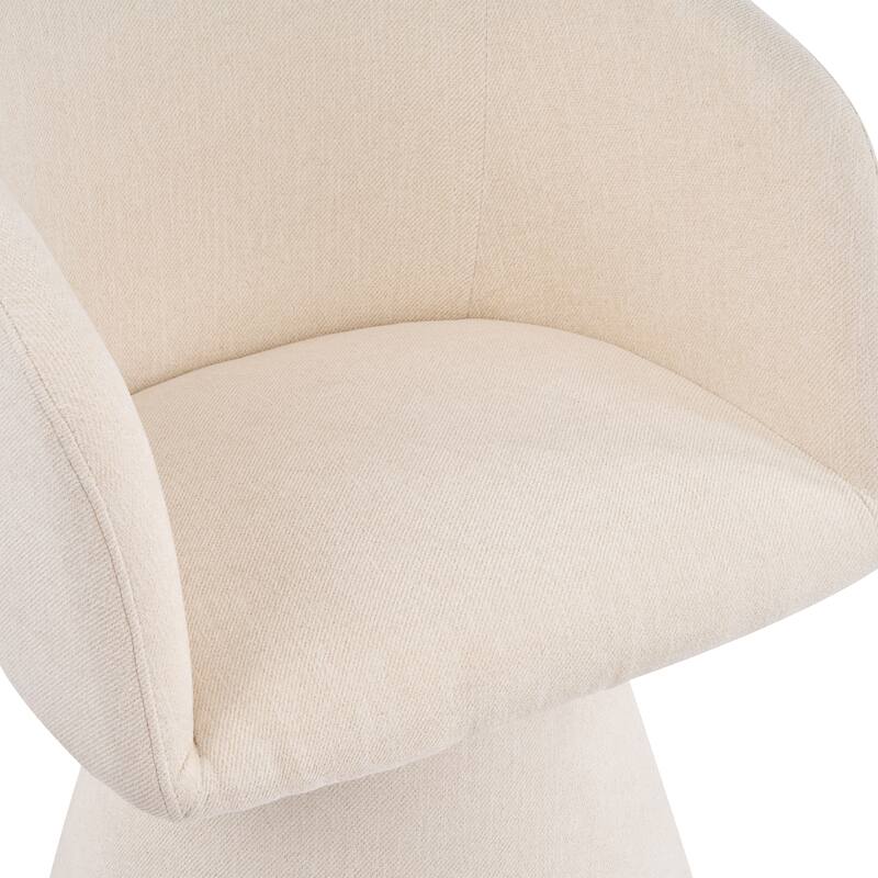 Christopher Knight Home - Melville 7-Piece Upholstered Swivel Dining Set with 84" Rectangular Pillar Base Dining Table