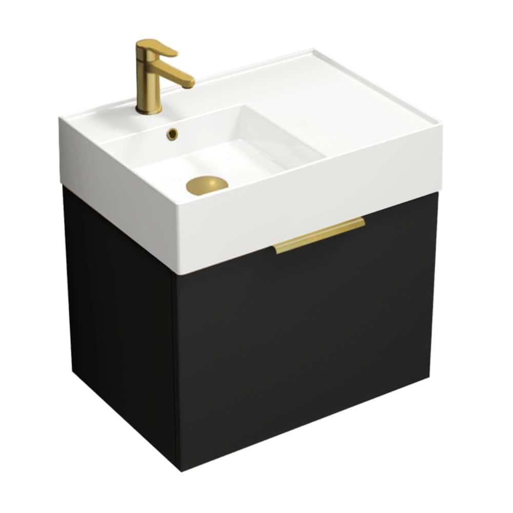 Nameeks Derin-2417-W-S-L Derin 24" Wall Mounted Single Basin Vanity