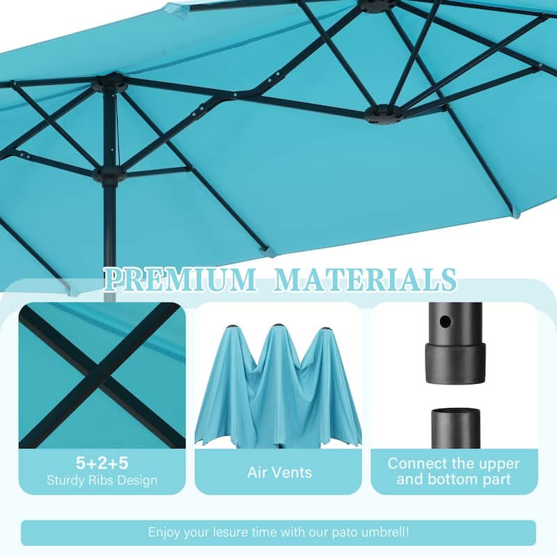 13ft Large Patio Umbrella Double Sided Outdoor Market Umbrella