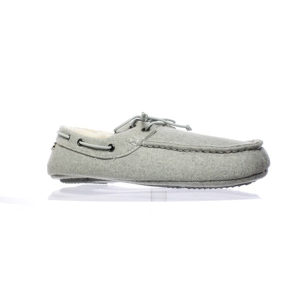 mens grey moccasin slippers