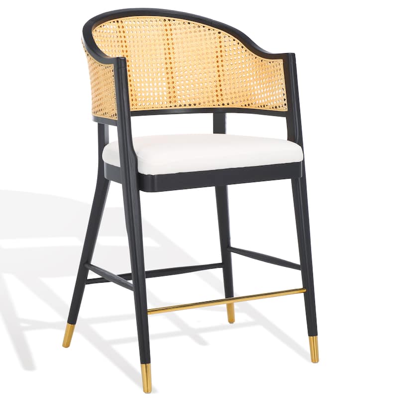 SAFAVIEH Couture Rogue Rattan 27-inch Barstool - 24Wx23Dx42H