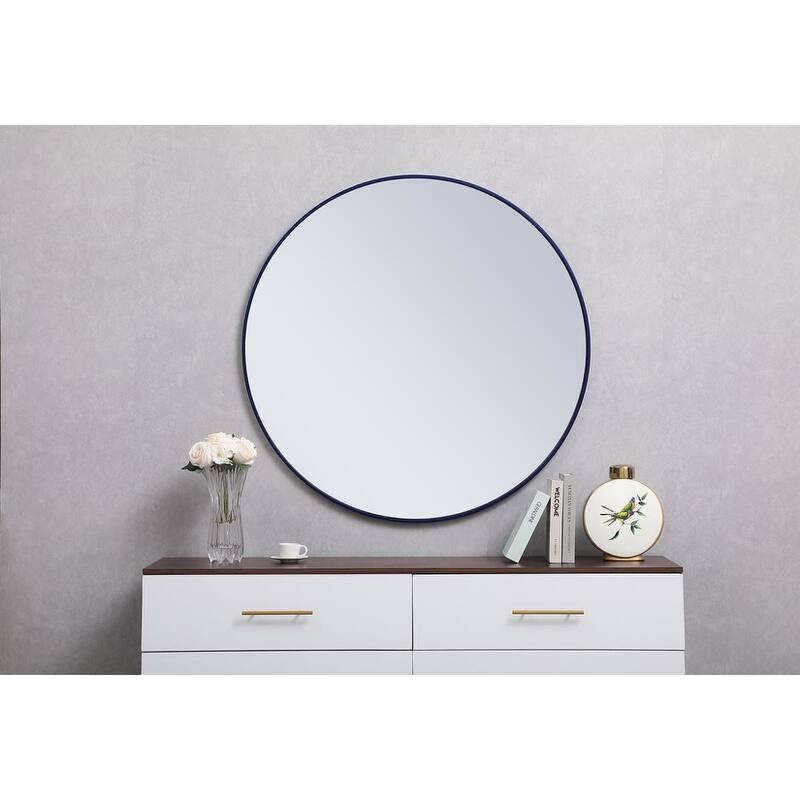Carson Carrington Labbemala Metal Frame Round Mirror