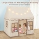 preview thumbnail 6 of 18, Toddler Large Playhouse with Star String Lights - 47.5" x 40" x 54" (L x W x H)