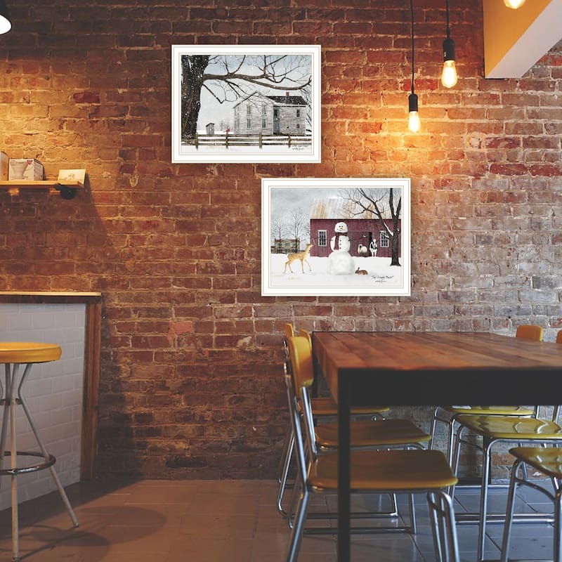 Fashion Decor 4U Country Living Diptych Winter Mural Living Room & Bedroom Decorative Art