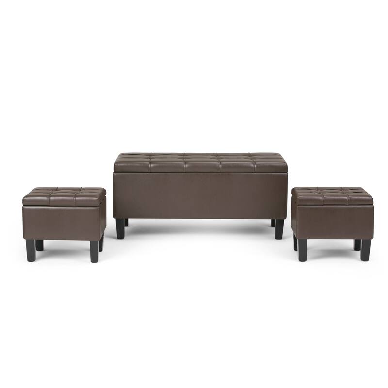 WYNDENHALL Lancaster 44 inch Wide Contemporary Rectangle Storage Ottoman