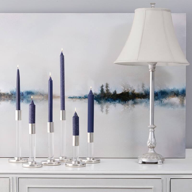 Root Candles 79220 Unscented Smooth Hand-Dipped 9-Inch Taper Candle, 12-Count, Abyss - 9"H x .88 x .88