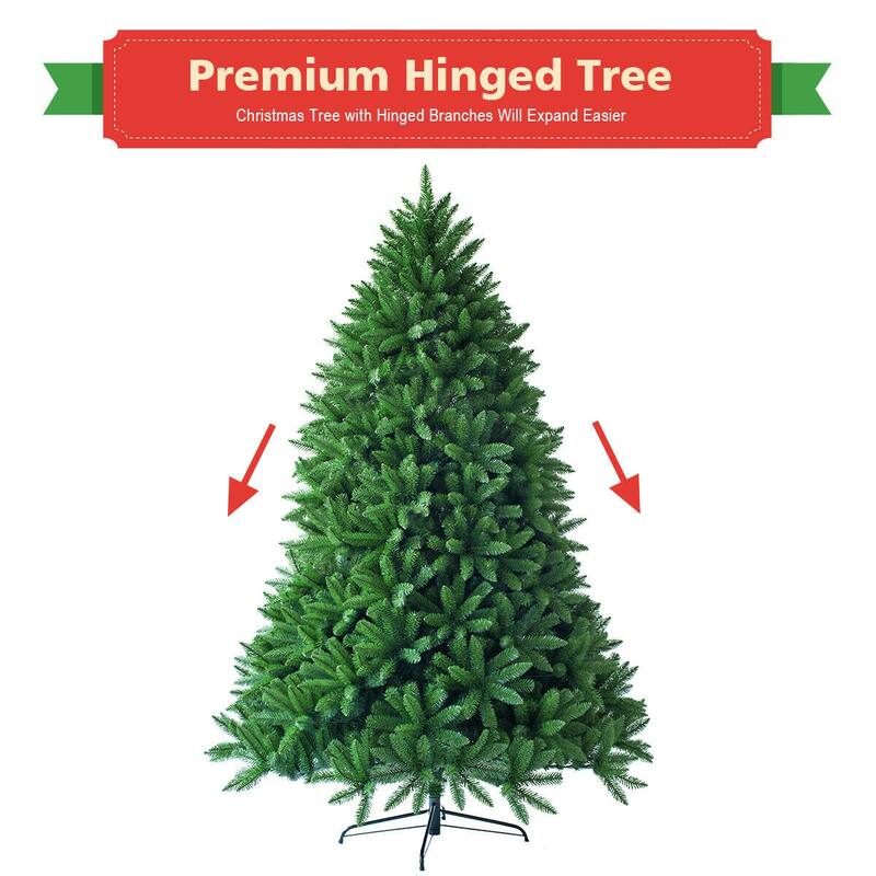 5ft Artificial Fir Christmas Tree with 600 Full Branch Tips - φ 2.6 ft x 5 ft