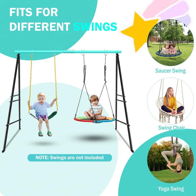 Premium High Strength Steel Swing Stand Frame 600 Pounds Capacity A Frame for Indoor and Outdoor Use - N/A