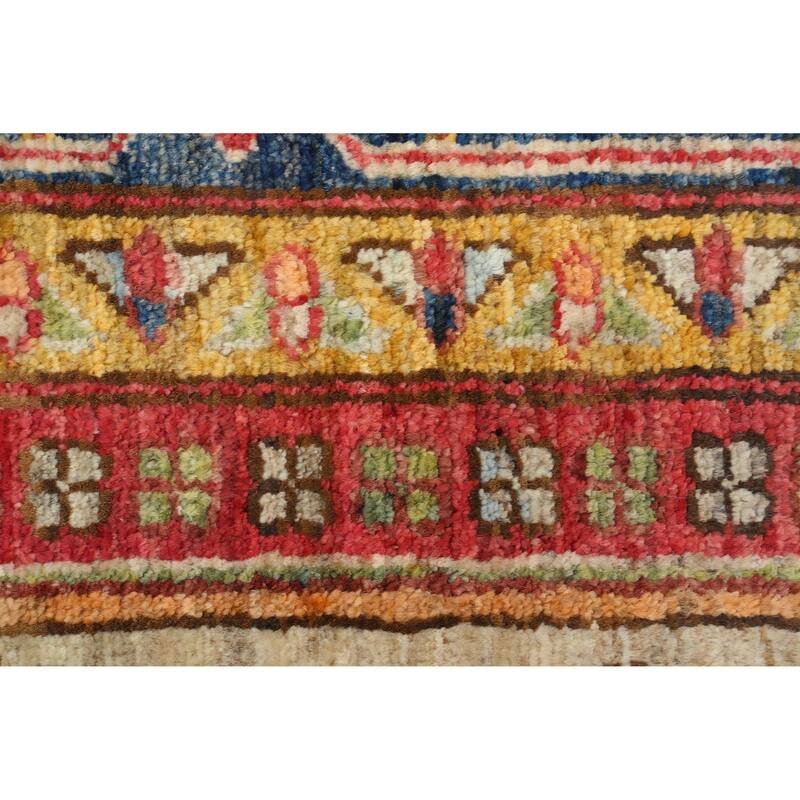 Hand Knotted Oriental 100% Wool Carpet Traditional Medallion Beige & Ivories Heriz (serapi) Area Rug - 10' 0'' X 7' 8''