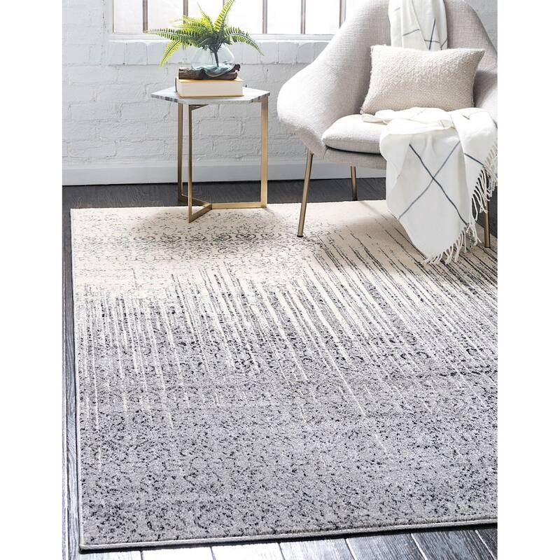 Contemporary Weby Collection Area Rug - 9'x12' - Gray