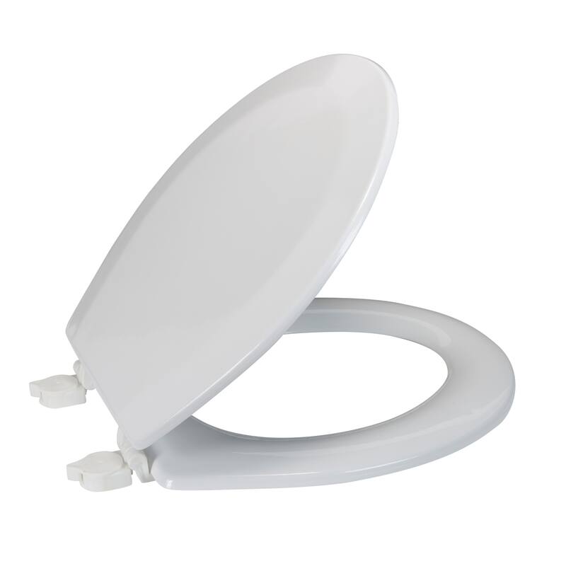 Bath Bliss Beveled Standard Round Toilet Seat - 14.2" x 17" - White