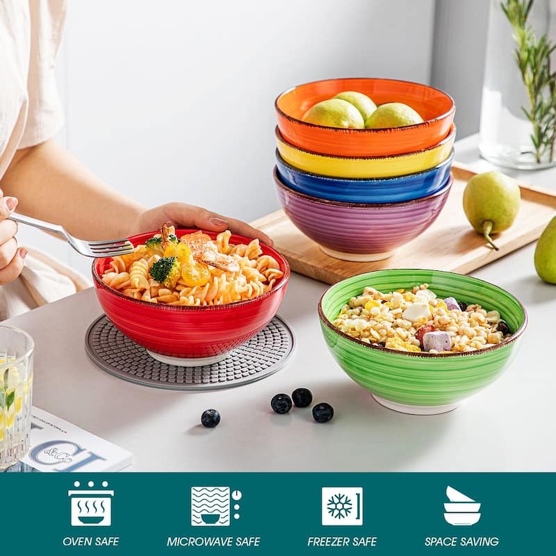 vancasso Bonita Sturdy Stoneware 6-Piece Bowls Set