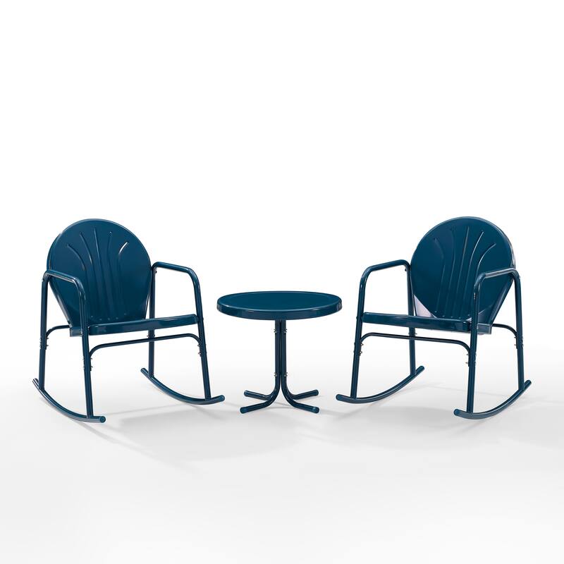 Crosley Griffith 3Pc Outdoor Rocking Chair Set - 79 W x 33.13 D x 32.25 H