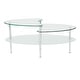 preview thumbnail 8 of 9, Middlebrook Wallace Oval Coffee Table with Frosted Glass