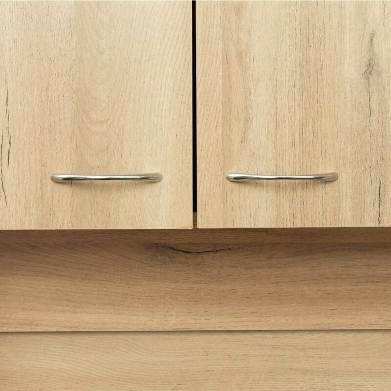 Classic 6 Door Design with Wooden Wardrobe with Drawers and Open Storage Space. for Bedroom Storage Cabinet Wardrobe