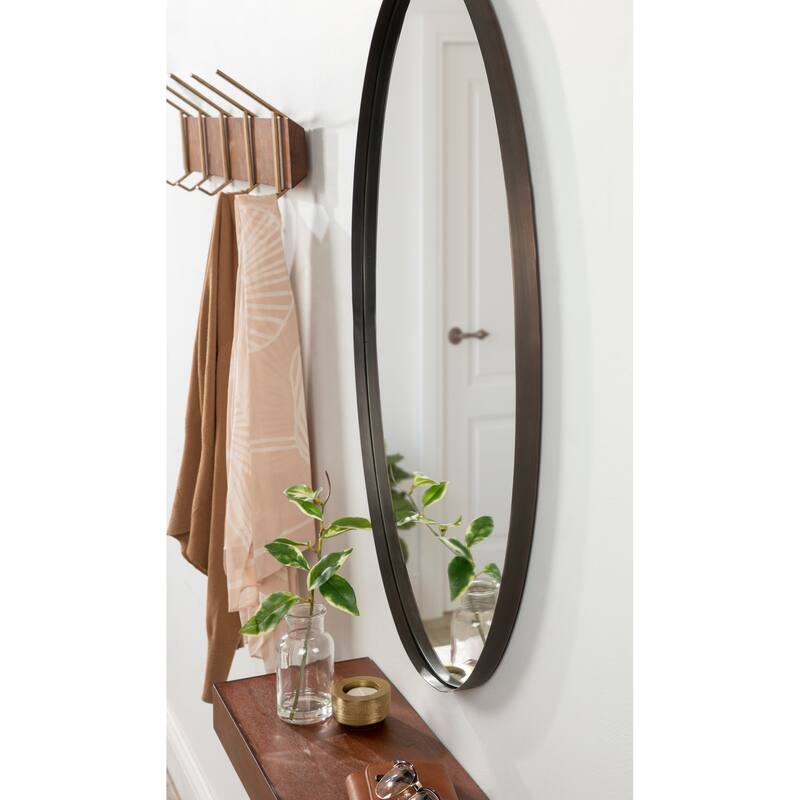 Kate and Laurel Rollo Oval Framed Wall Mirror