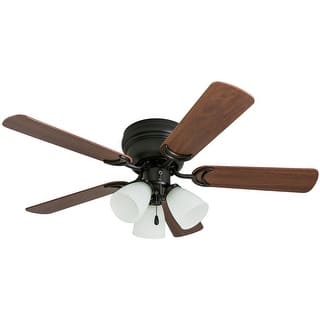 42" Prominence Home Whitley Bronze Indoor LED Ceiling Fan with Light, Pull Chain