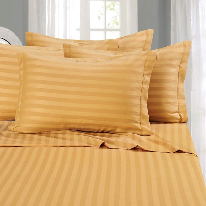Elegant Comfort Luxurious 6-piece Bed Sheet Set - Full - Gold