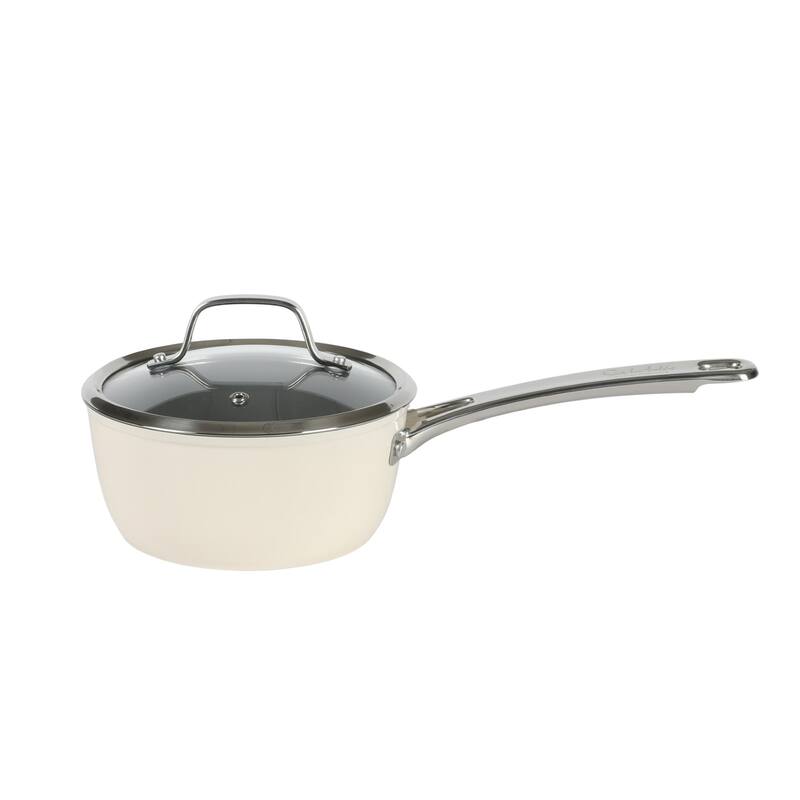 Sur La Table Kitchen Essentials 10 Piece PFA Free Titanium Ceramic Nonstick Interior Forged Aluminum Cookware Pots and Pans Set
