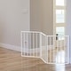preview thumbnail 16 of 24, 3-Panel Indoor Foldable Dog Gate - 54x24-Inch Wood Freestanding Pet Fence