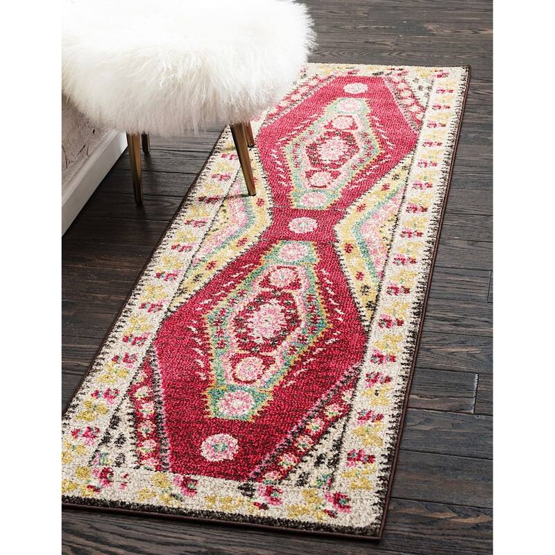 Contemporary Tazetta Collection Area Rug - 2'2"x6'7" - Multi