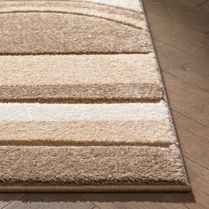 Well Woven Modern Geometric Arcs Shapes Runner Rug - 2' x 7'