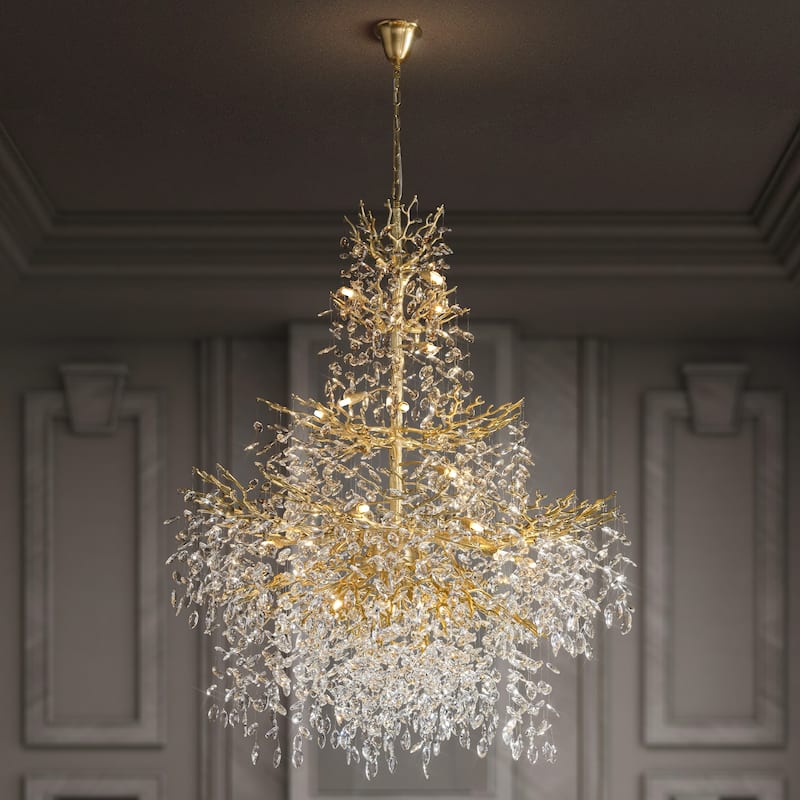 KAYLA 39.3-90.5in HorseshoeMountain ShapeChandelier - 47.2in - Gold