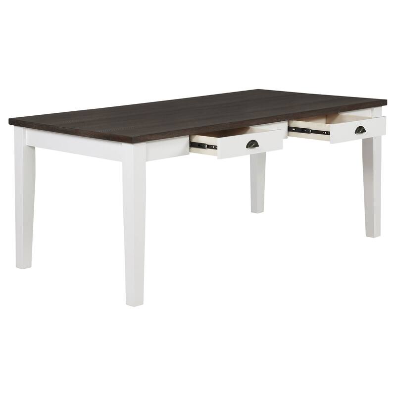 Kingman 72-inch 4-drawer Dining Table Distressed White - Distressed White
