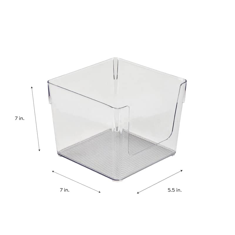 Simplify Square Open Front Organizer in Clear - 7" x 7" x 5.5"