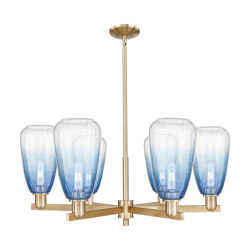 Innovations Lighting Downtown Urban - Brookhaven Almond - 6 Light 24" Stem Hung Chandelier