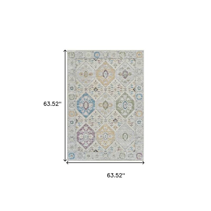 Bigi Distressed Abstract Stain Resistant Woven Durable Area Rug By HomeRoots