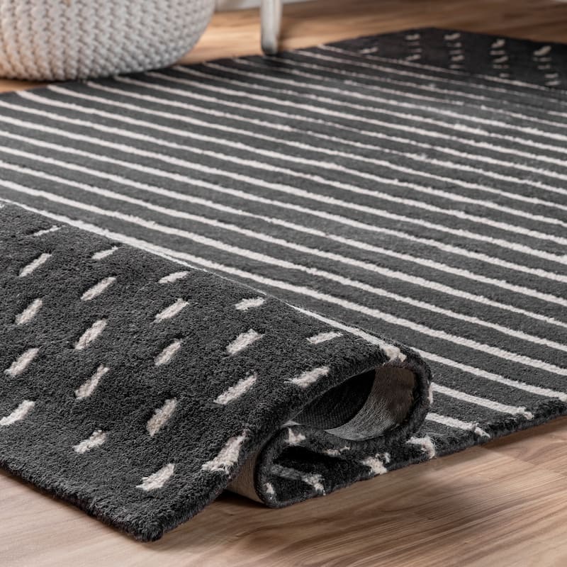 Mandia Striped Wool Area Rug